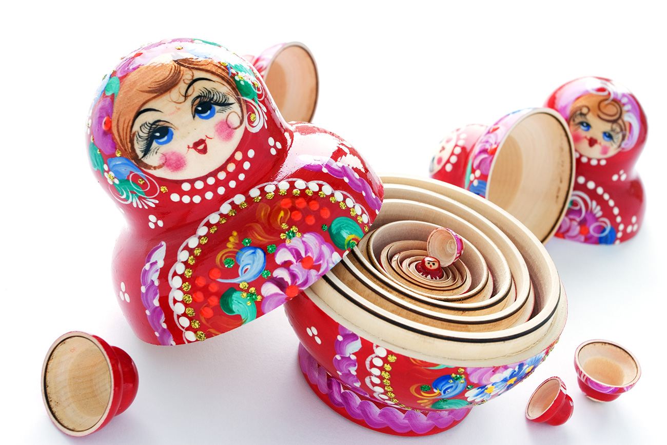 Russian Matryoshka Nesting Dolls.