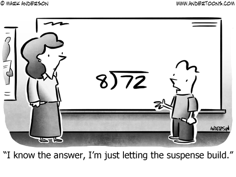 Rule of 72 Division Cartoon.