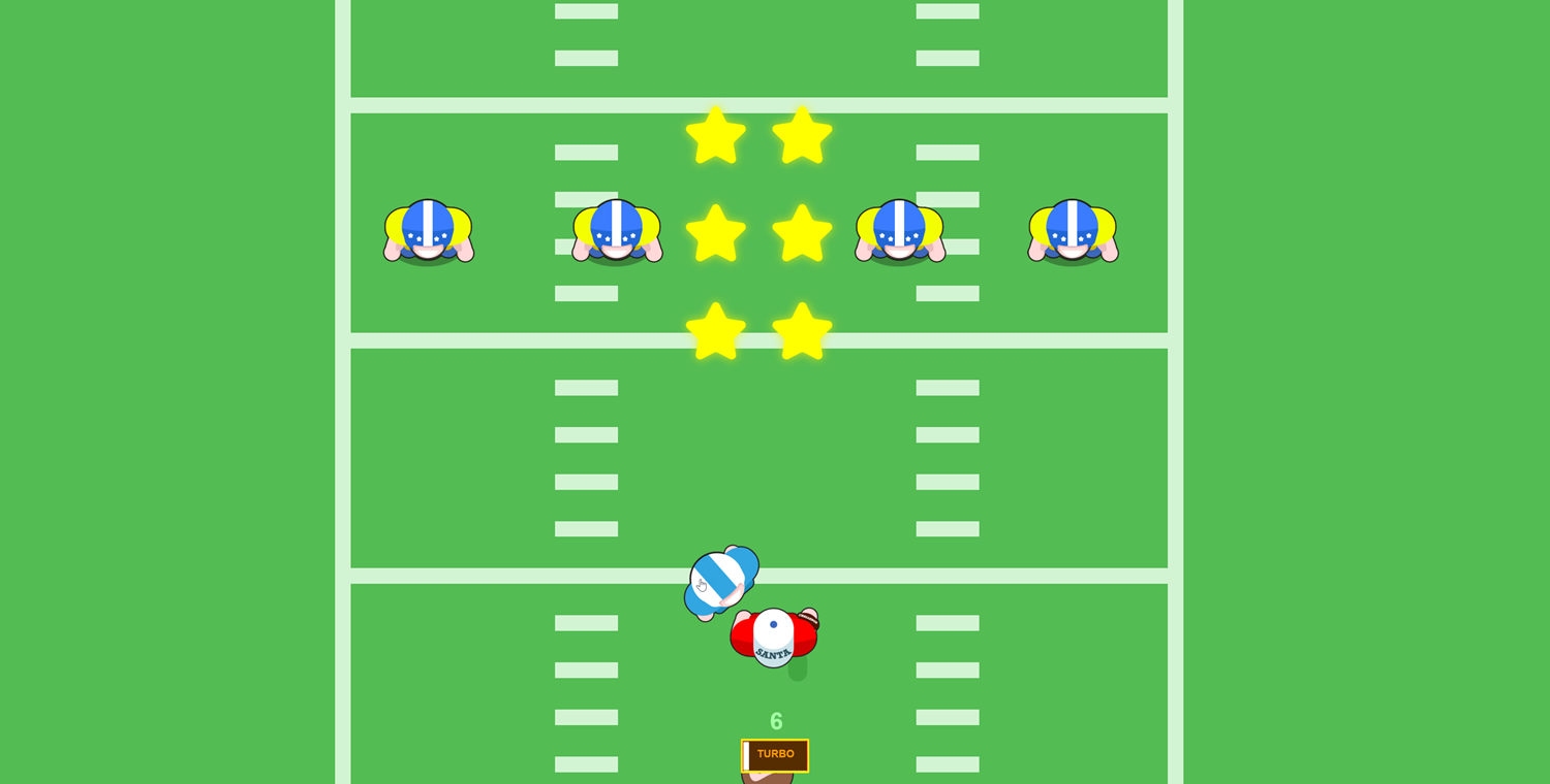 American Football Santa`s Run Game.