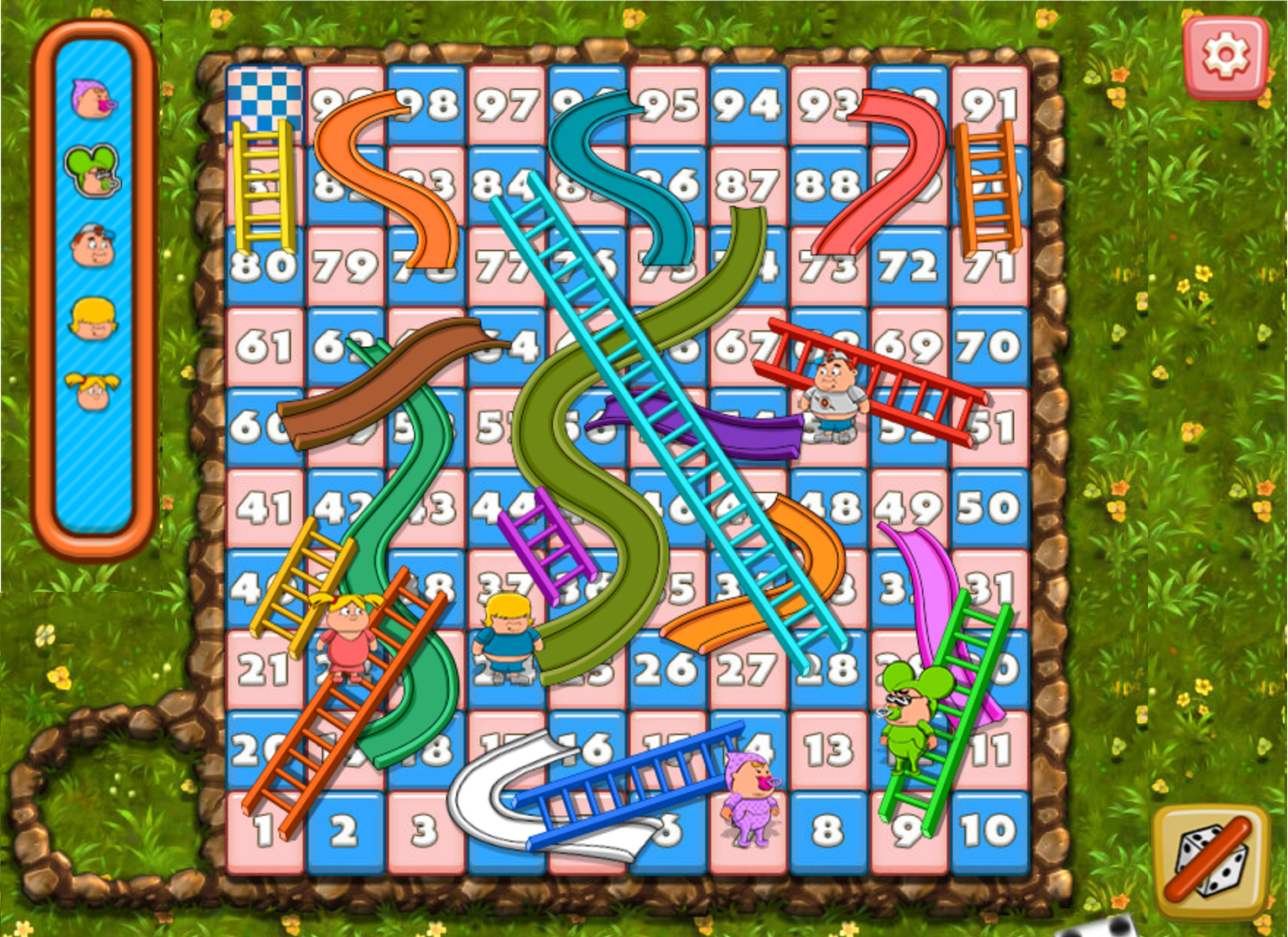 Chutes and Ladders Board Game.