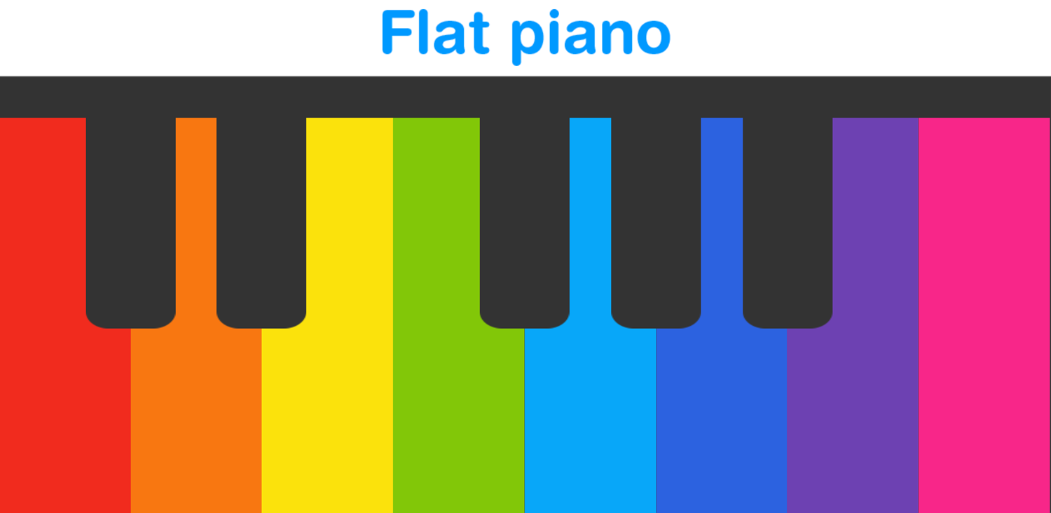 Flat Piano Game for Kid: Colorful Keyboard Game for Children