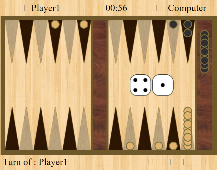Jbackgammon Game.