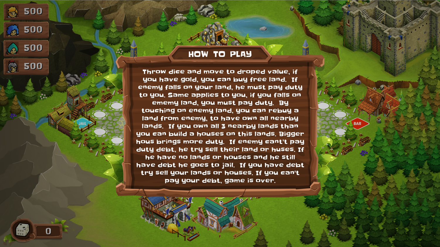 Kingdoms Wars How to Play Instructions.