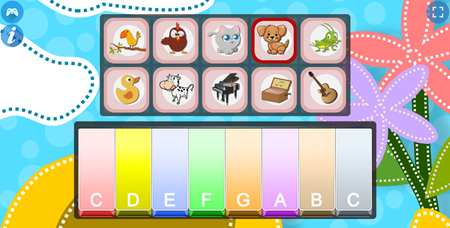Piano for Kids Animal Sounds Music Game.