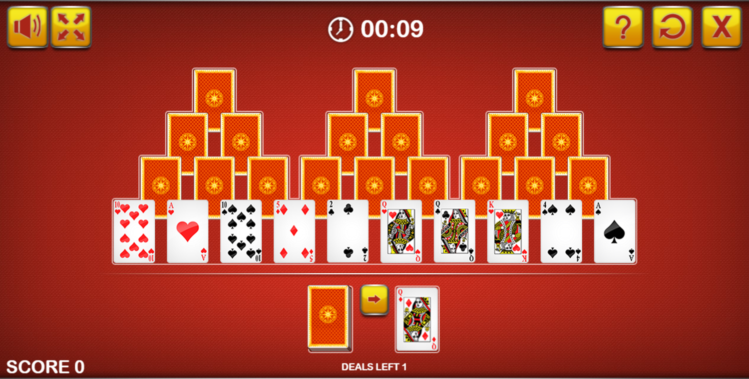 TriPeaks Solitaire Card Game.