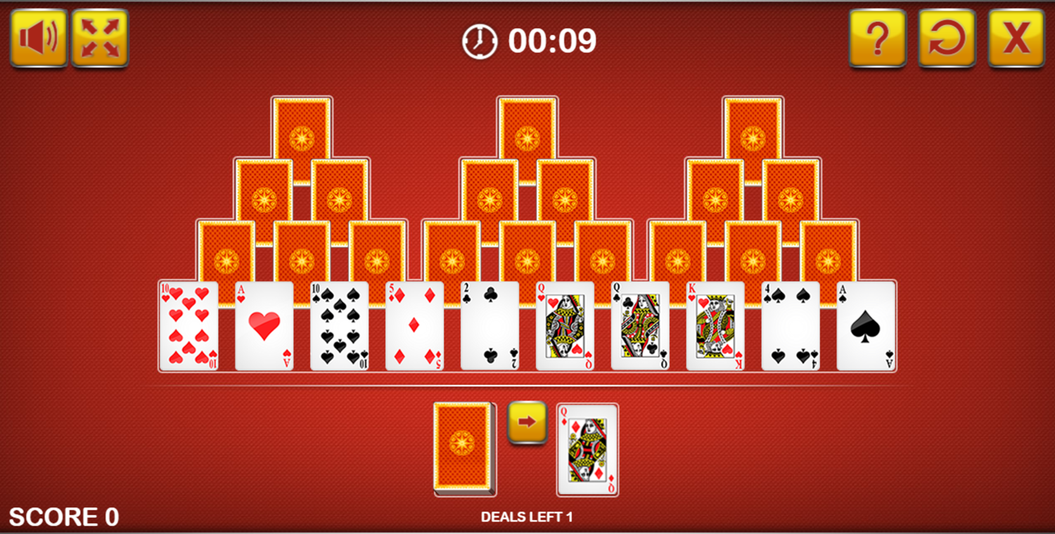 Pyramid Solitaire: Free Online Card Game, Play Full-Screen