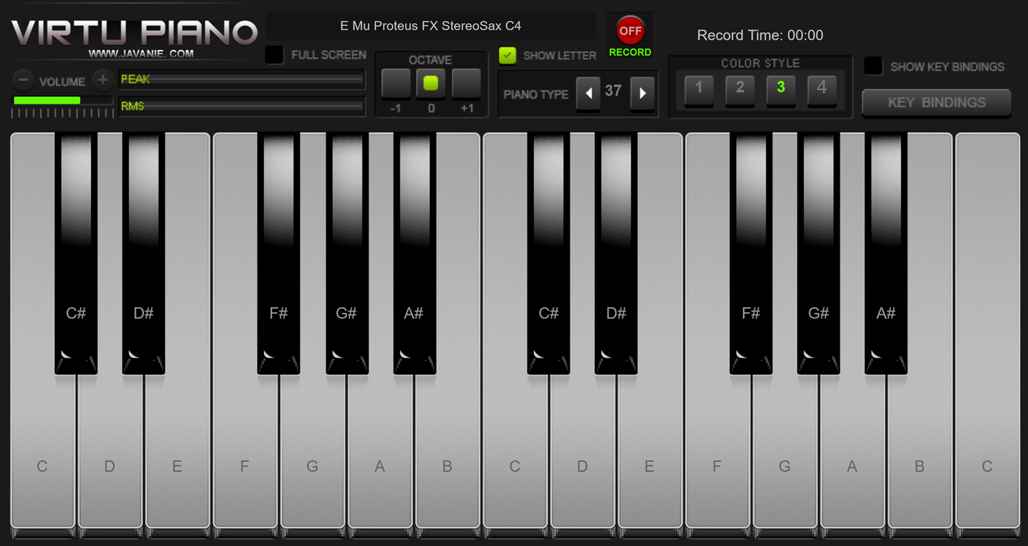Online keyboard piano Virtual Music
