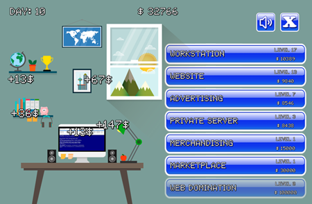 Web Tycoon Simulator Game.
