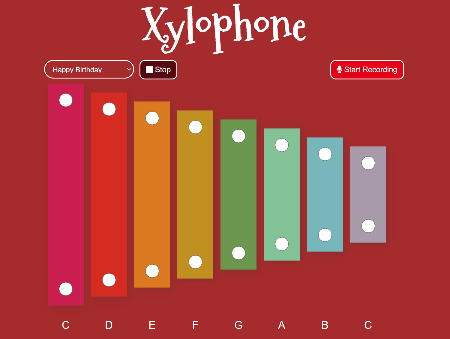 Online Xylophone Instrument.