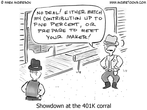 401(k) Contribution Cartoon.