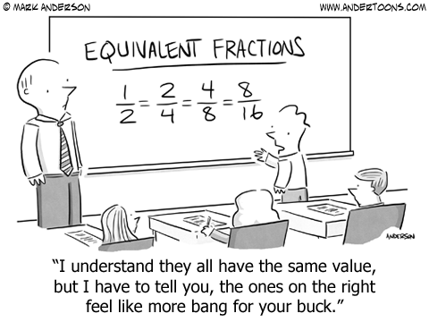 Equivalent Fractions Cartoon.