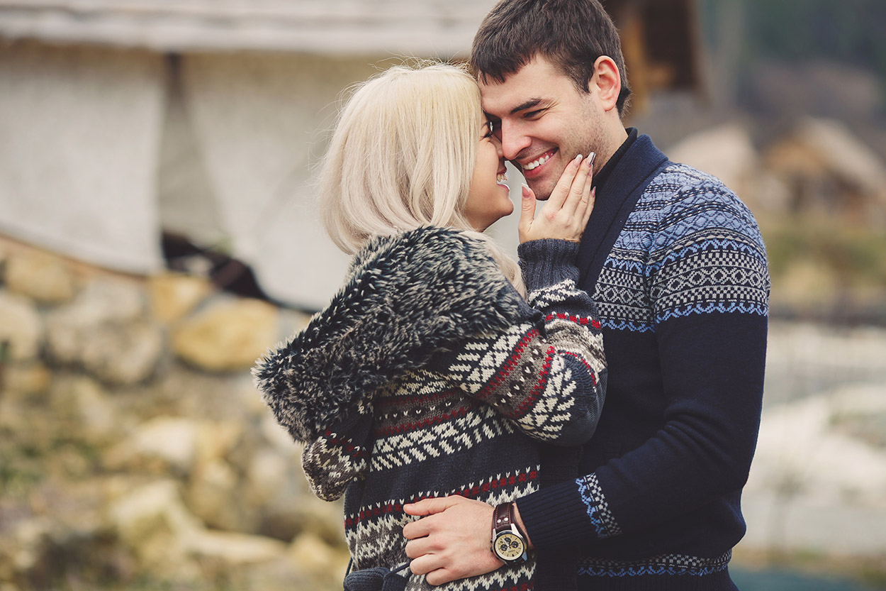 Young couple excited to have baby