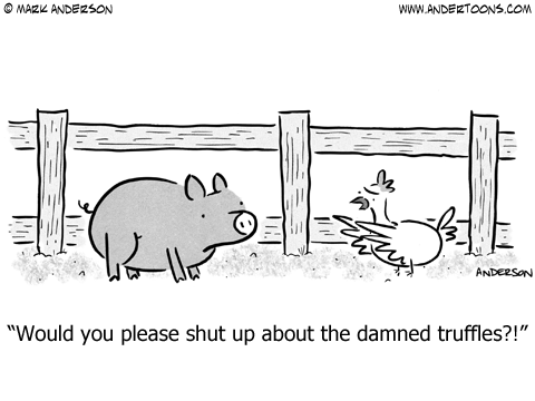 Pig Seeking Truffles.