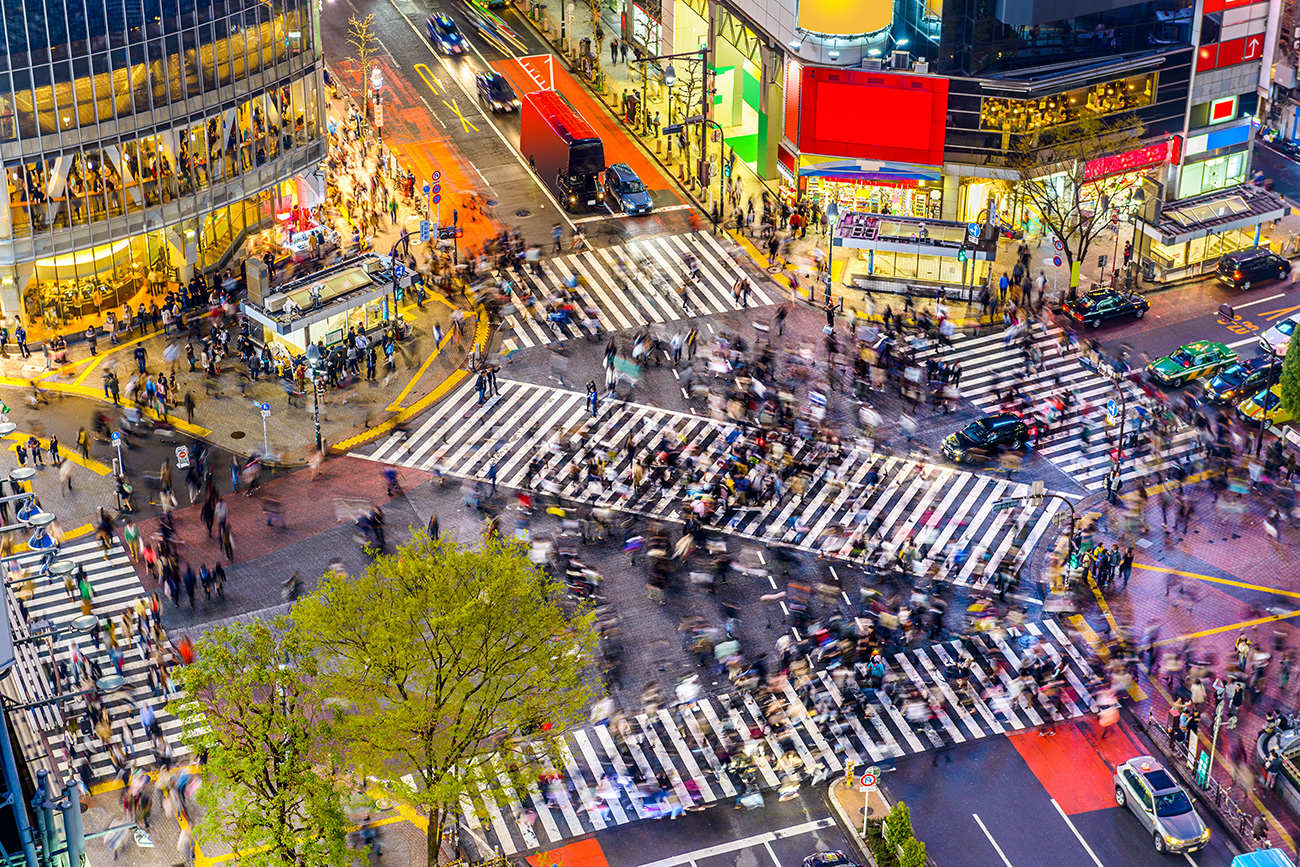 Shibuyu Crossing in Tokyo.