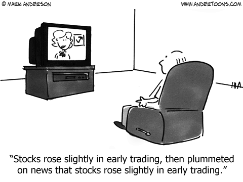 Stock Market Cartoon.