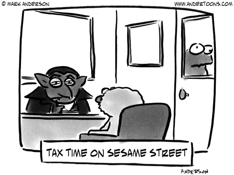 Tax Time on Sesame Street.