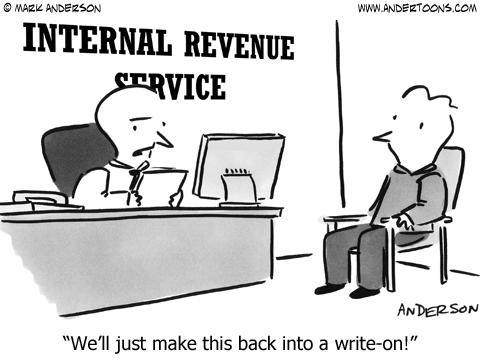 Tax Writeoff Deadline Cartoon.