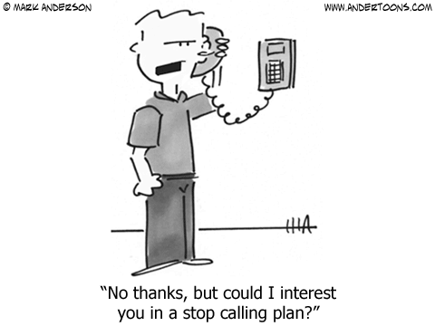 Telemarketing Cartoon.