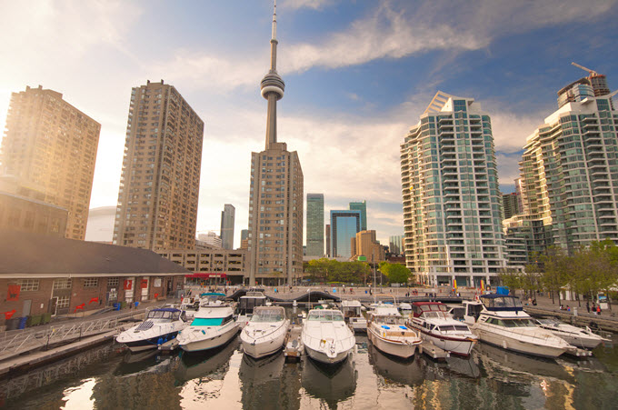 Harbourfront in Downtown Toronto.